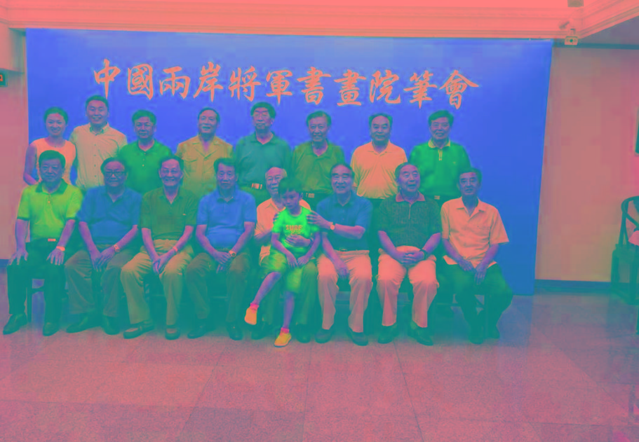 空軍原副司令景學(xué)勤中將、海軍原副司令趙興發(fā)中將等16位將軍合影留念